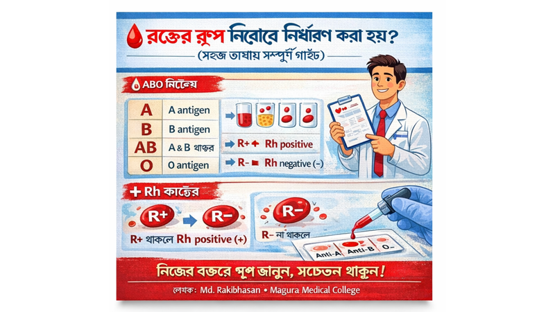 🩸 রক্তের গ্রুপ কীভাবে নির্ধারণ করা হয়? (সহজ ভাষায় সম্পূর্ণ গাইড)